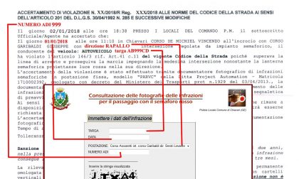 Chiavari, novità Photored: si può consultare on line la documentazione fotografica dell’infrazione