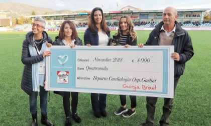 Entella, raccolti undicimila euro per gli sfollati e quattromila per il Gaslini