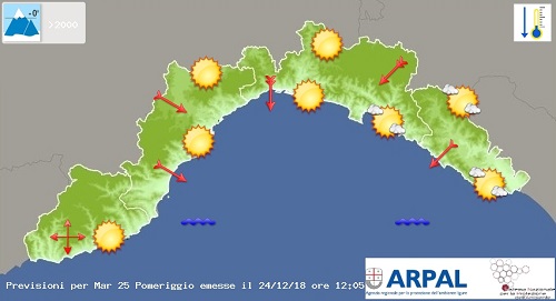 Meteo, l’Arpal assicura un… chiaro Natale