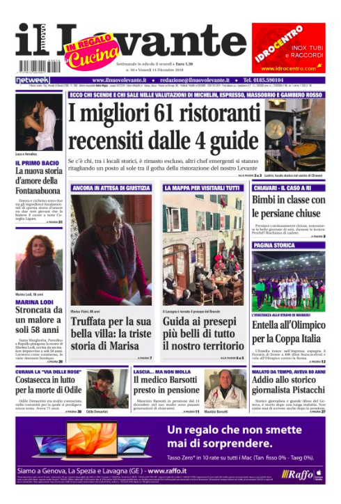 Inchieste, approfondimenti e interviste su Il Nuovo Levante da oggi in edicola