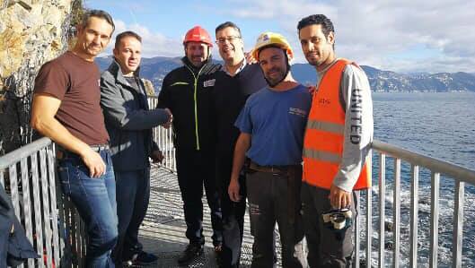 Portofino, passerella pedonale terminata