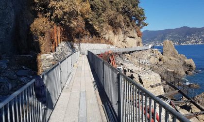 Passerella di Portofino aperta durante l'allerta