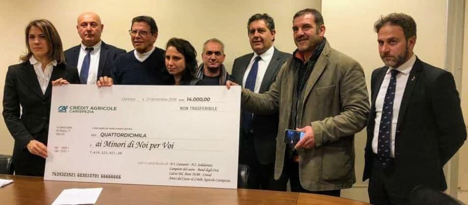 Partita del Sorriso, consegnati i fondi raccolti in favore degli orfani del ponte Morandi