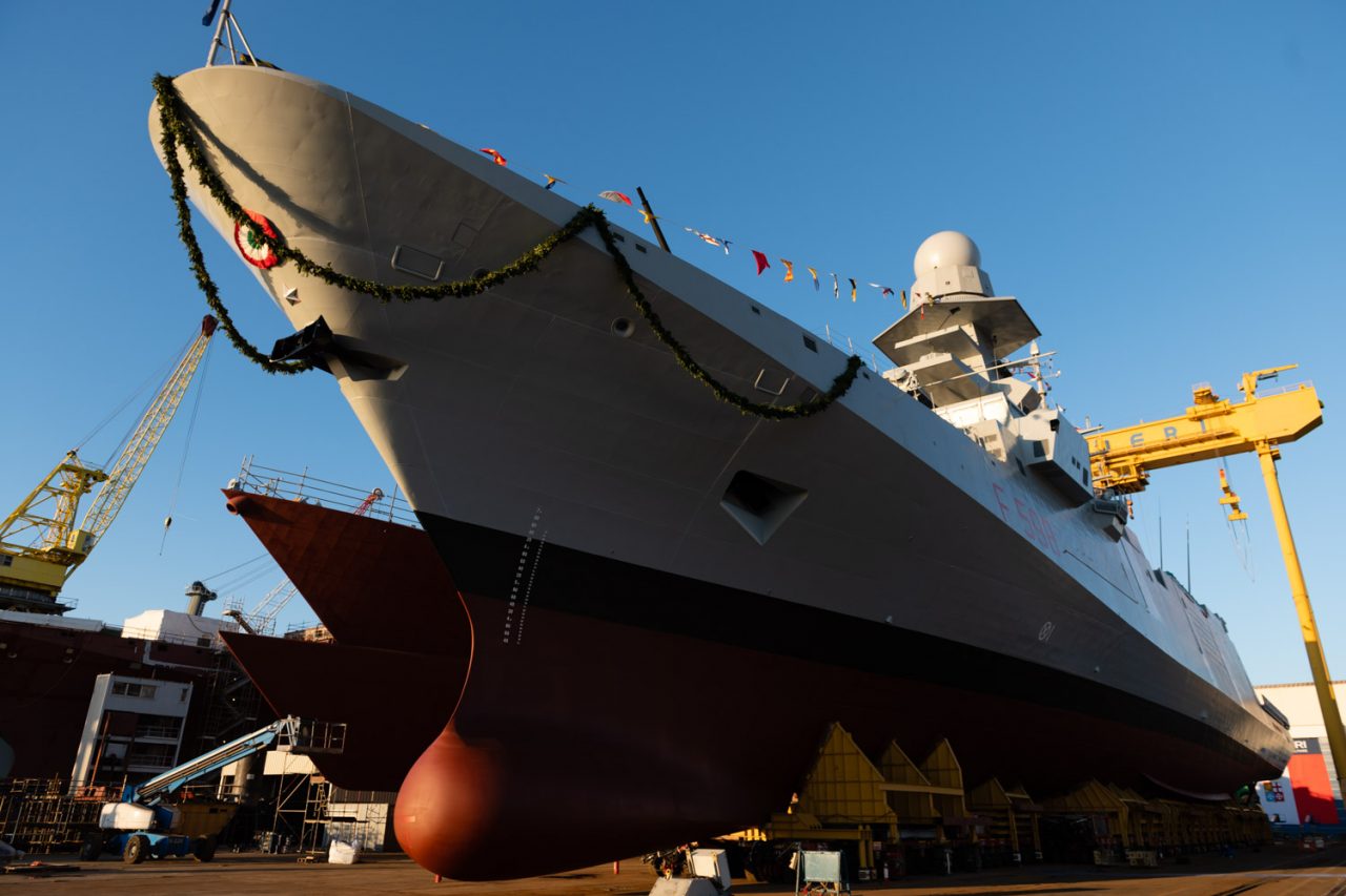 Varo della fregata Schergat a Riva, le foto