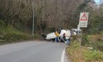 Auto si ribalta a Rapallo, tre feriti