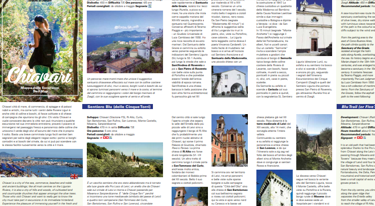 Nuove mappe delle escursioni per il Comune di Chiavari