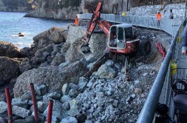 Portofino, non si fermano i lavori di ricostruzione della strada