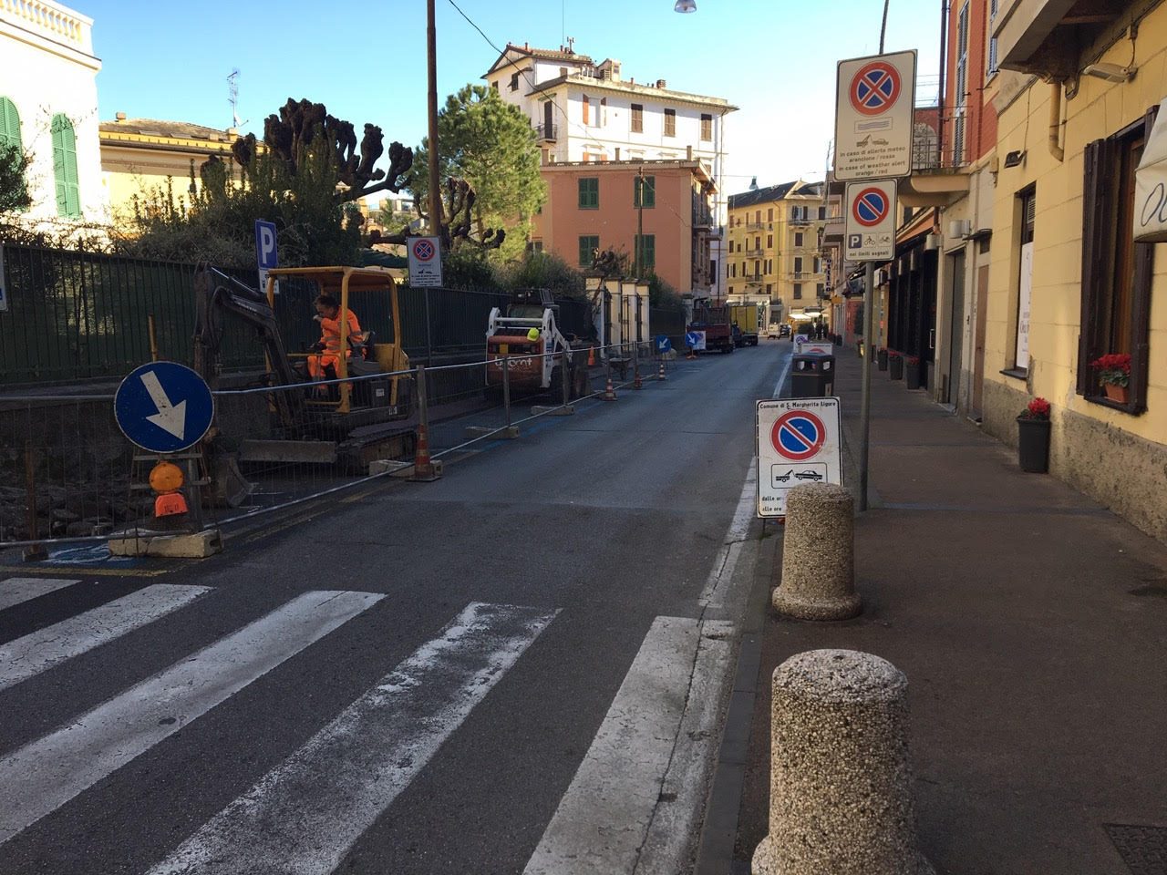 Santa Margherita Ligure, iniziati i lavori di riqualificazione di via XXV Aprile