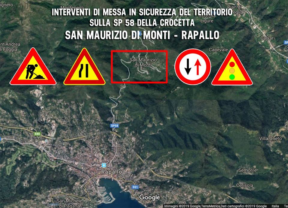 Senso unico alternato sulla sp 58 per interventi di messa in sicurezza