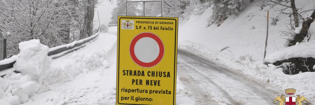 Allerta meteo neve: il bollettino delle 7 relativo alla viabilità sulle provinciali