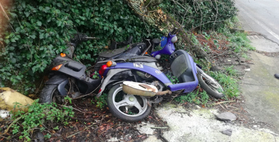 Mezzi abbandonati nel bosco, scattano le sanzioni