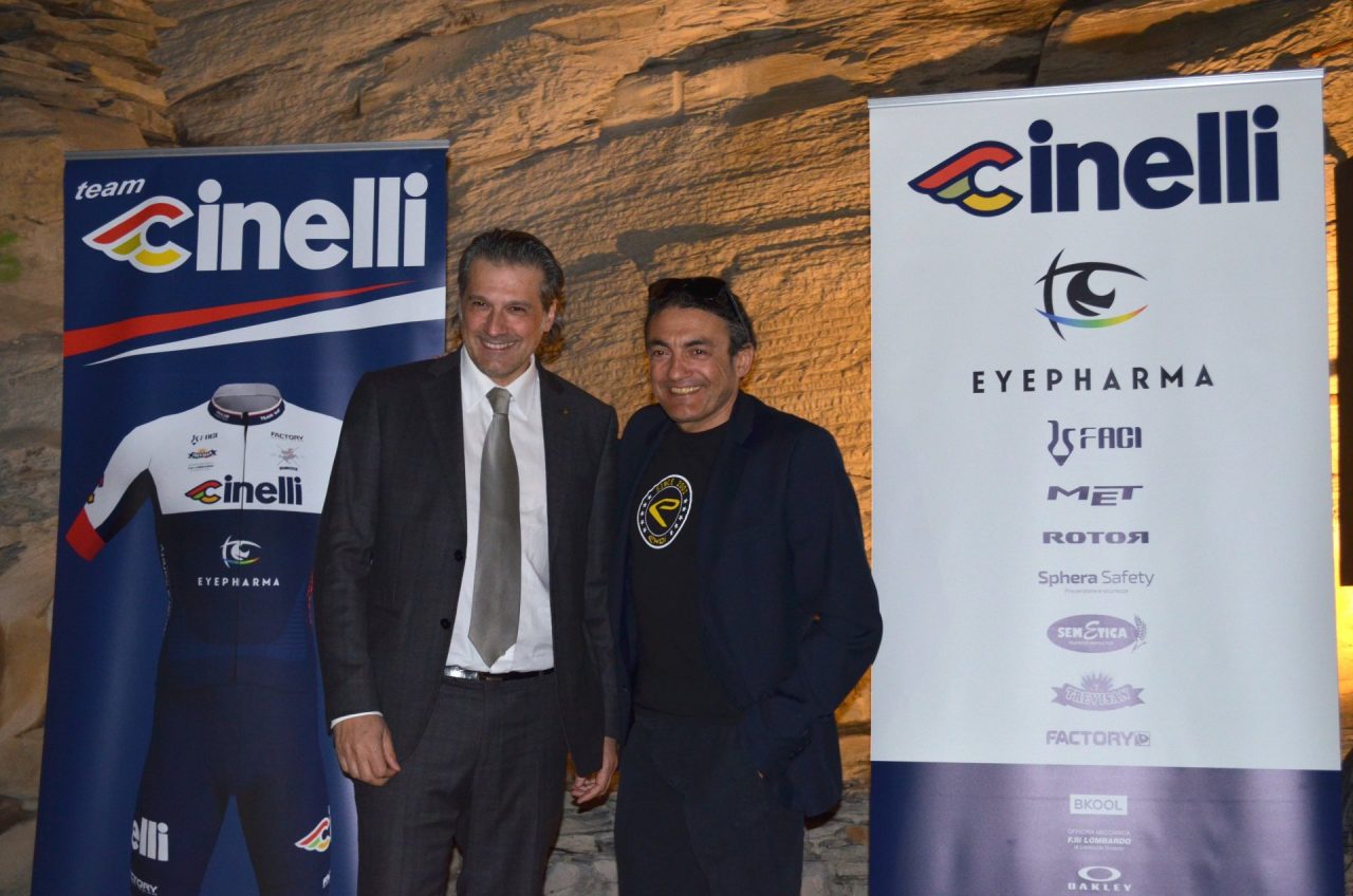Chiappucci a Cava Ardè per la presentazione del team Cinelli