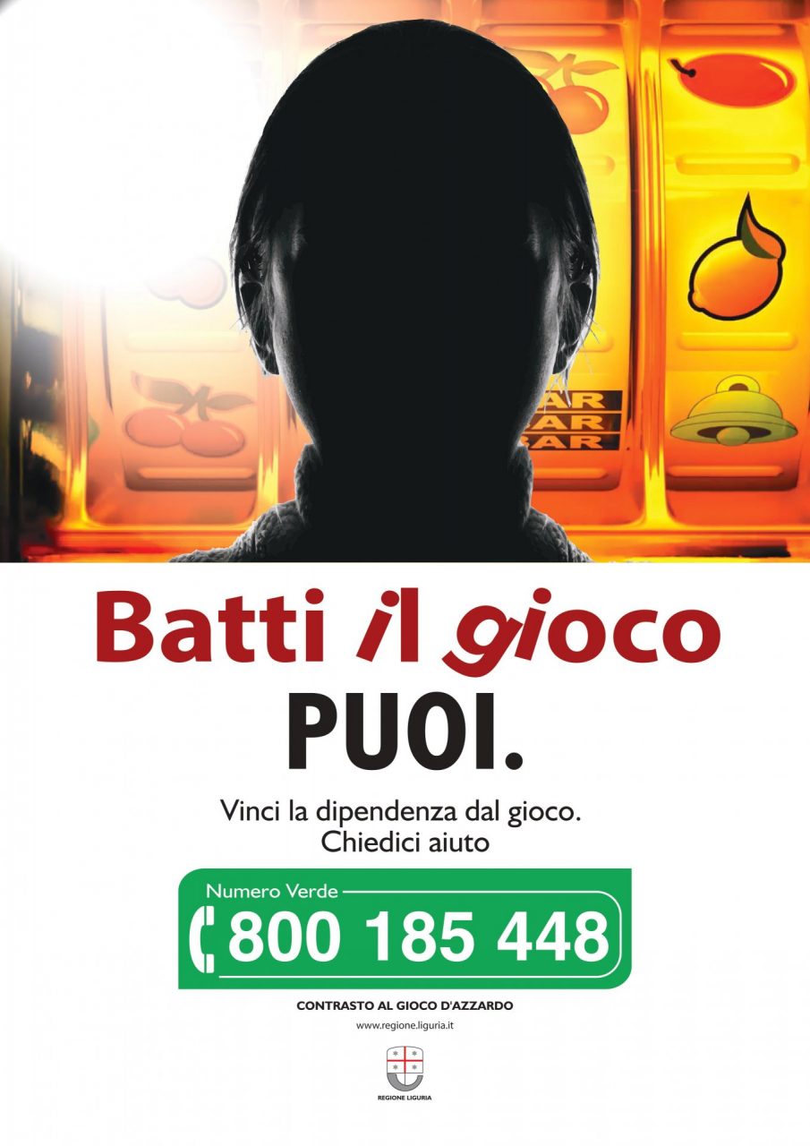 Regione Liguria attiva un numero verde contro il gioco d’azzardo patologico