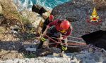 Cane salvato dai pompieri a Portofino