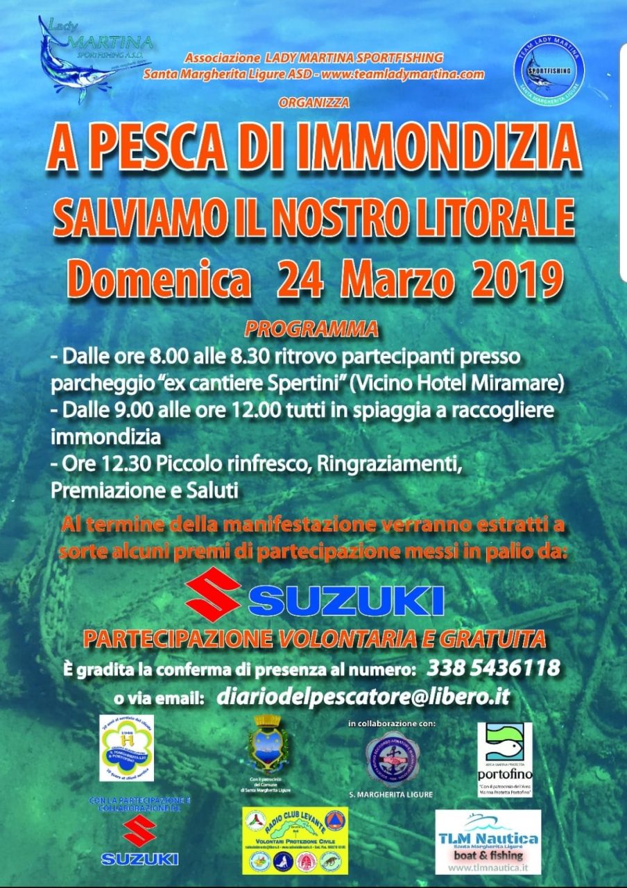 Santa Margherita Ligure, domenica mattina si pesca… immondizia