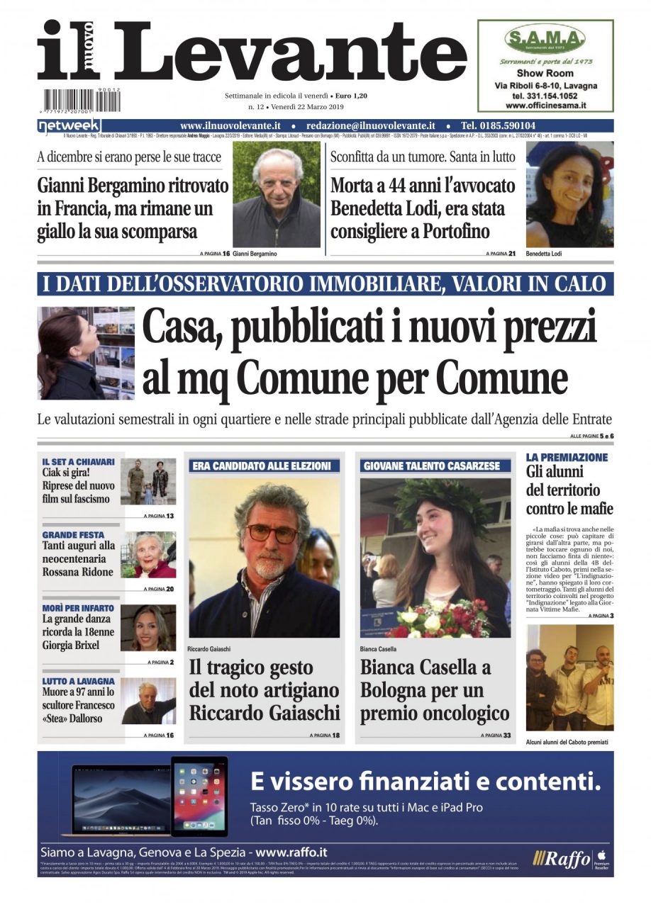 Inchieste, approfondimenti e interviste su Il Nuovo Levante da oggi in edicola