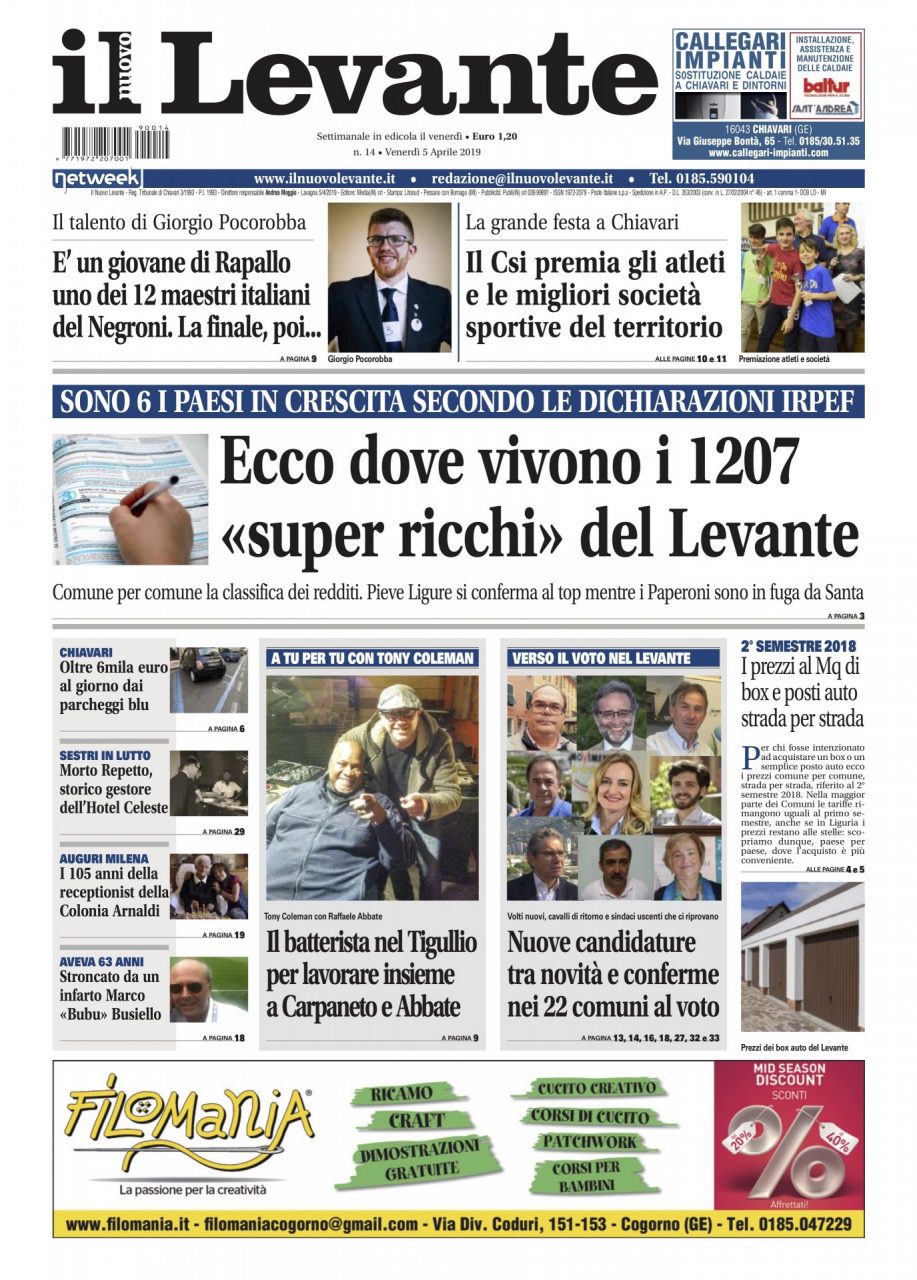 Inchieste, approfondimenti e interviste su Il Nuovo Levante da oggi in edicola