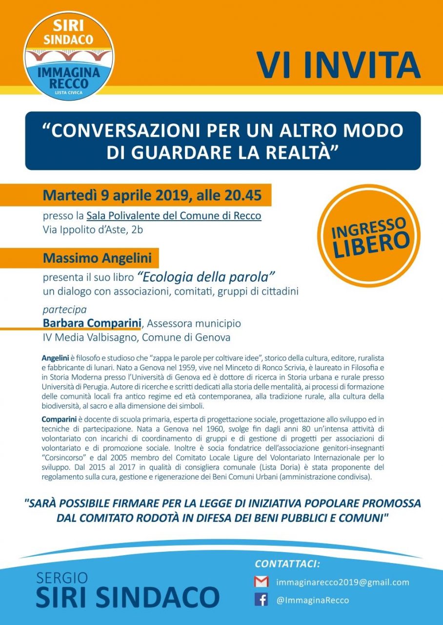 Ecologia della parola a Recco