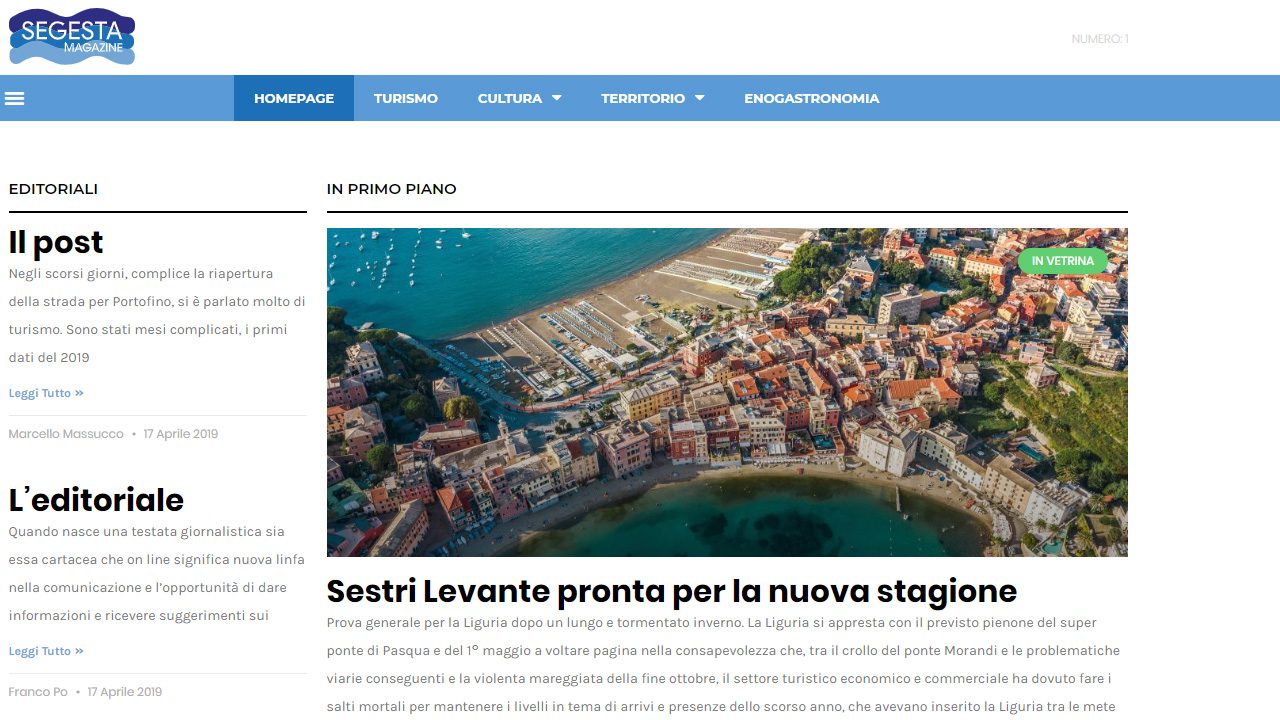 Benvenuto, Segesta Magazine