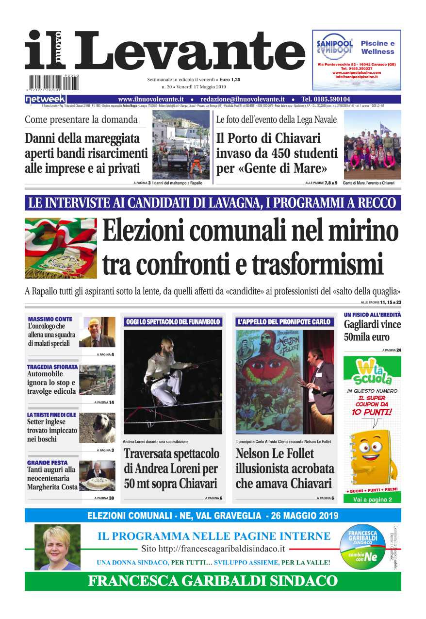 Inchieste, approfondimenti e interviste su Il Nuovo Levante da oggi in edicola