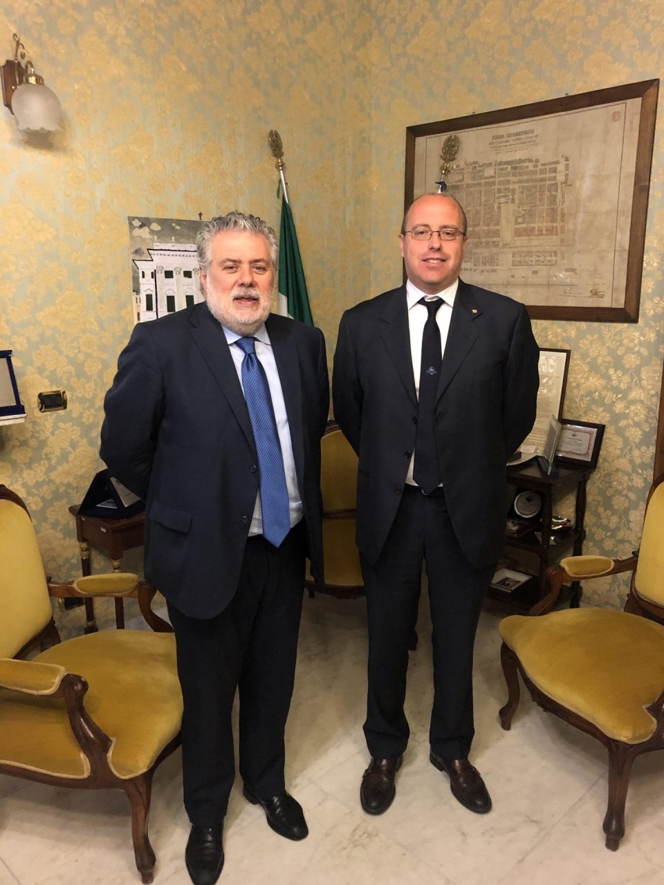 Di Capua incontra il nuovo questore di Genova, Vincenzo Ciarambino