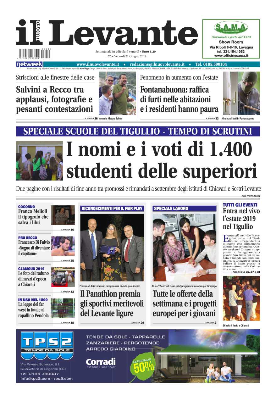 Inchieste, approfondimenti e interviste su Il Nuovo Levante da oggi in edicola