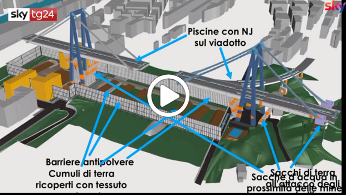 Ponte Morandi: domani la demolizione, 3400 evacuati e autostrada chiusa VIDEO