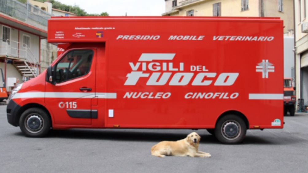 Consegnato ai Vigili del Fuoco il presidio veterinario mobile donato dai tassisti