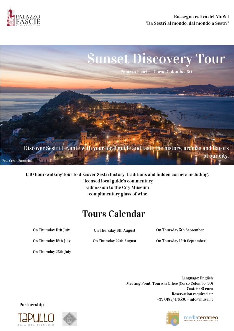 Il MuSel di Sestri Levante presenta il “Sunset Discovery Tour”