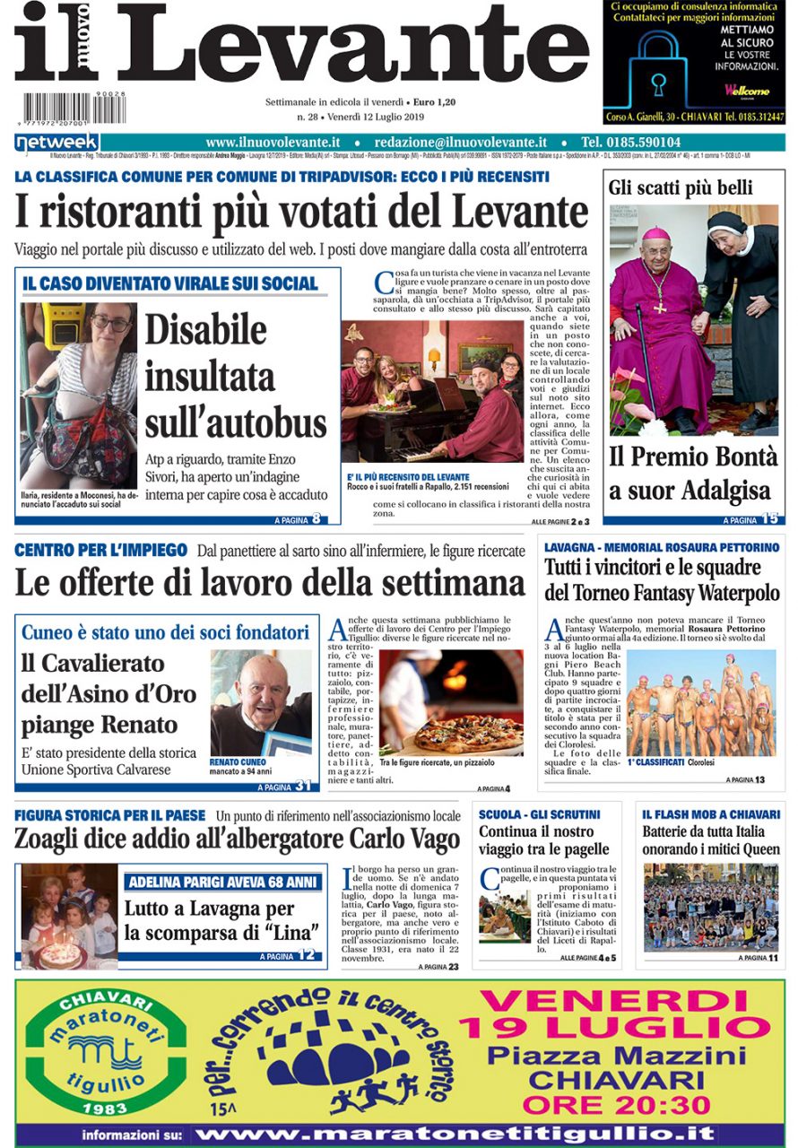 Inchieste, approfondimenti e interviste su Il Nuovo Levante da oggi in edicola