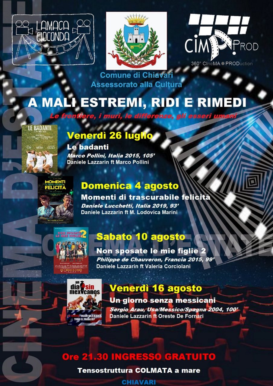 Torna il cinema all’aperto a Chiavari