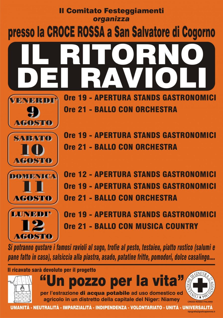 A Cogorno la Croce Rossa in sagra per beneficenza