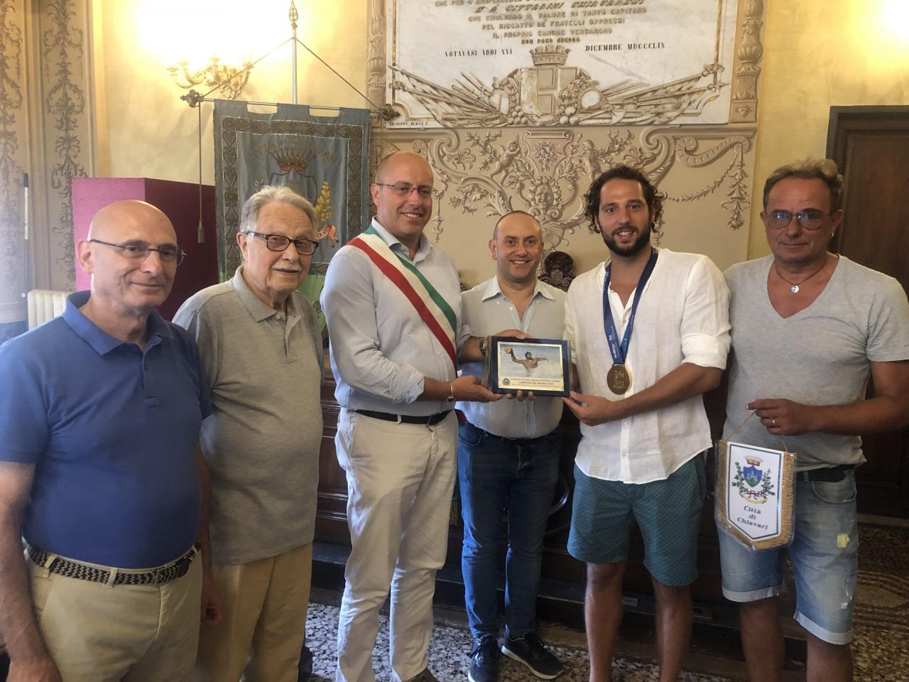 Chiavari premia Stefano Luongo, pallanuotista campione del mondo