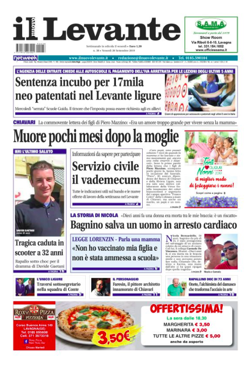 Inchieste, approfondimenti e interviste su Il Nuovo Levante da oggi in edicola