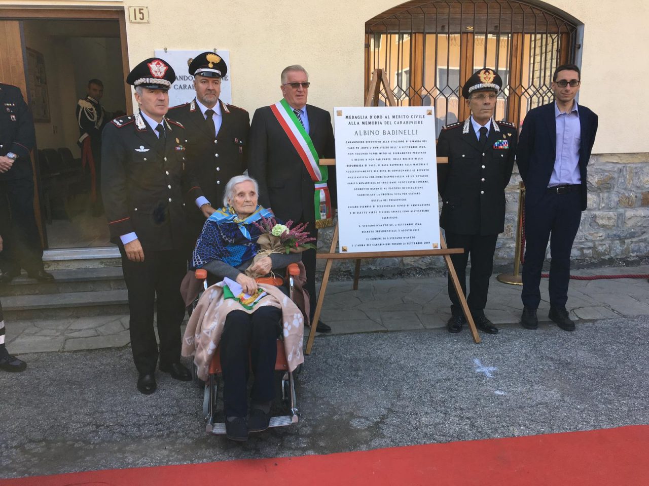 La caserma dei carabinieri di Santo Stefano d’Aveto intitolata ad Albino Badinelli