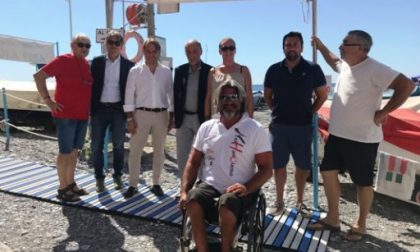 Sori, inaugurato il nuovo accesso in spiaggia per disabili