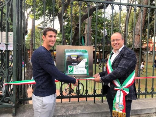 Chiavari: inaugurato nuovo Dae presso il parco Talassano di corso Millo