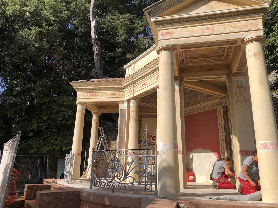 Tempietto pompeiano di Villa Rocca a Chiavari, iniziati gli interventi di restauro