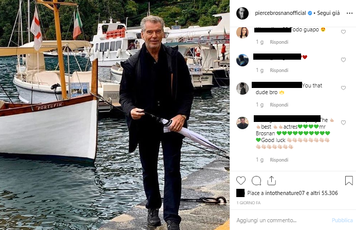 Pierce Brosnan a Portofino