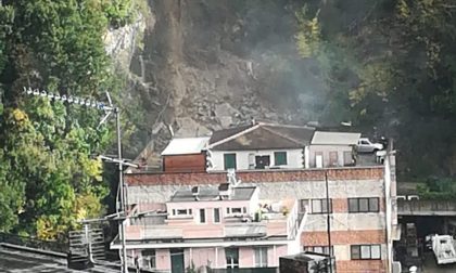 Frana in via Caorsi a Sori, evacuata una famiglia. Colpito l'atelier del noto artista Musante