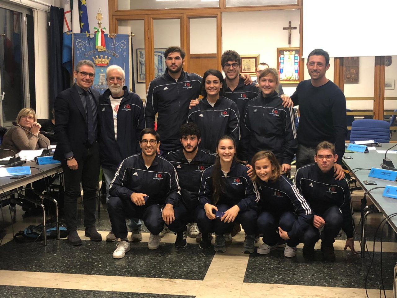 Il sindaco Gandolfo premia gli atleti della Pro Recco Judo vincitori di due medaglie di bronzo