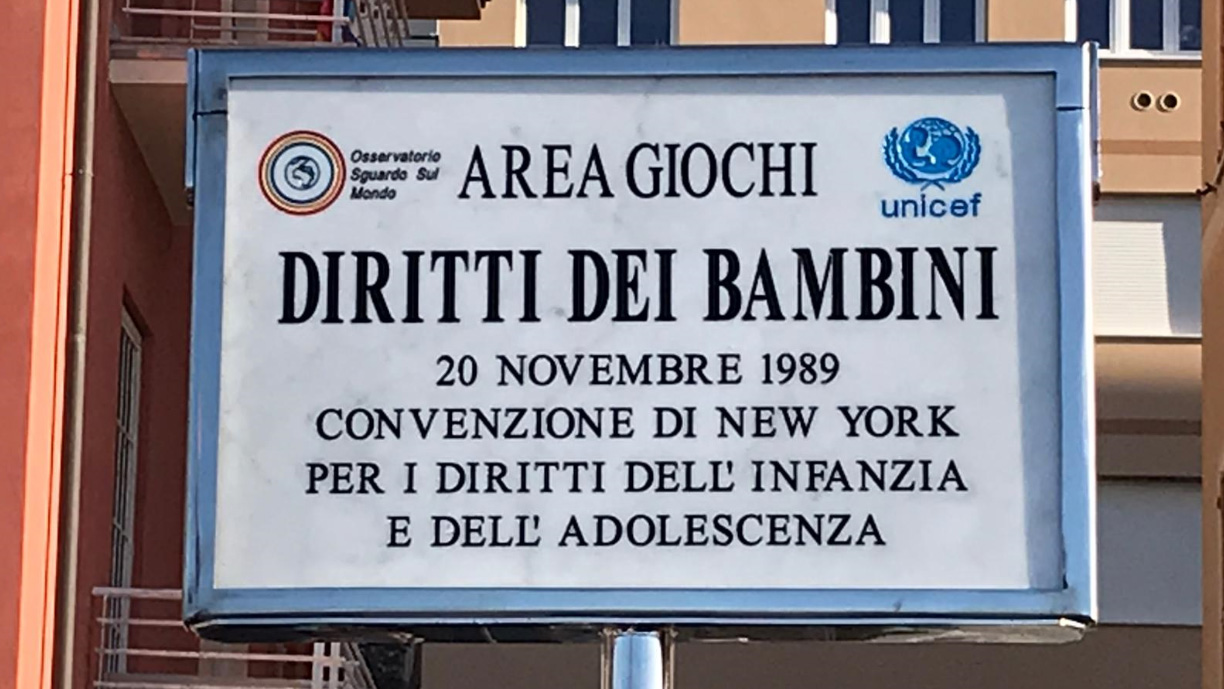 Sestri Levante, l’area giochi di Sant’Anna intitiolata alla Convenzione di New York sui Diritti dell’Infanzia e dell’Adolescenza
