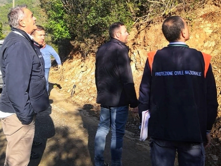 Sopralluogo a Casarza per i danni causati dal maltempo