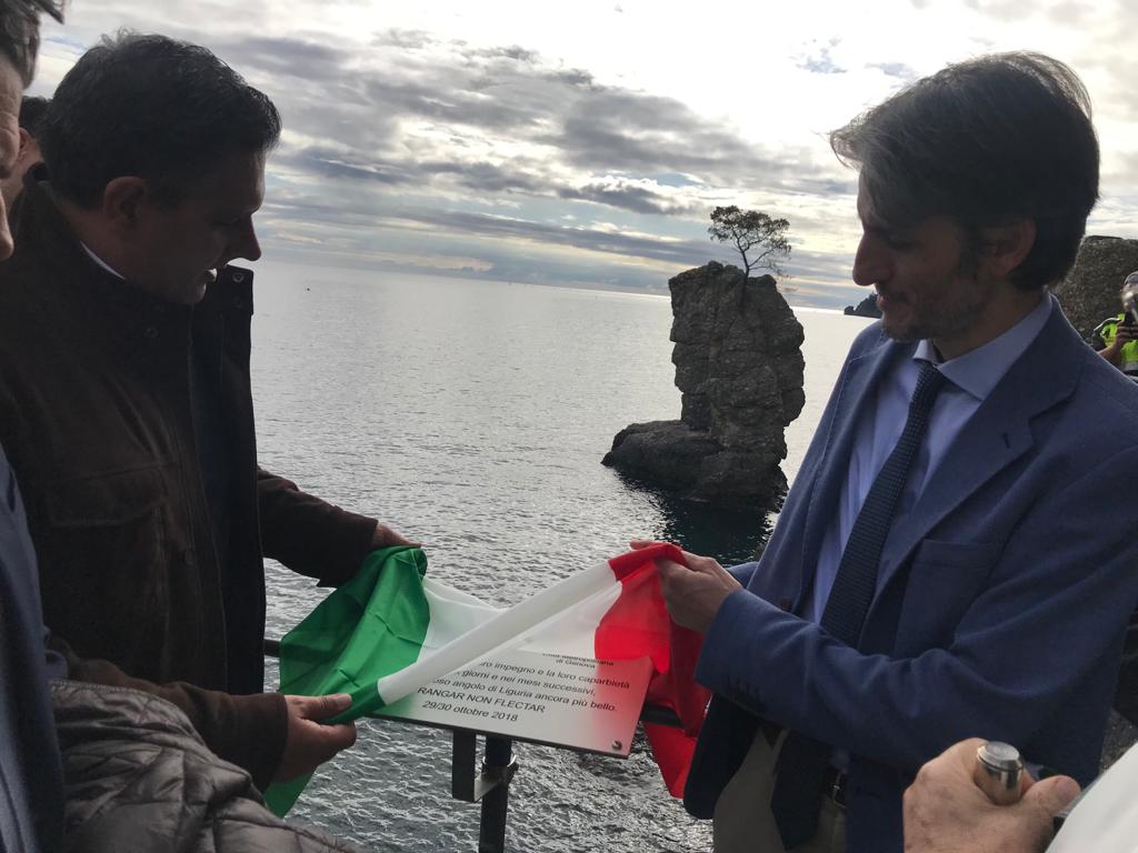 Mareggiata 2018, a Santa Margherita inaugurata la targa in ricordo