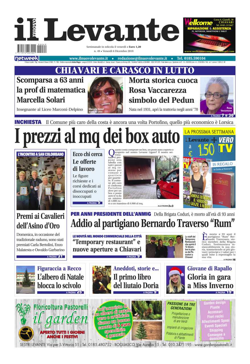 Inchieste, approfondimenti e interviste su Il Nuovo Levante da oggi in edicola