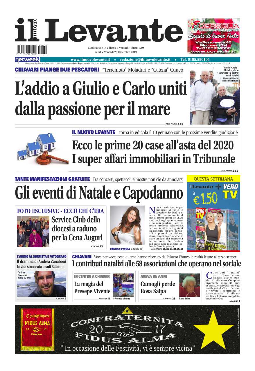 Inchieste, approfondimenti e interviste su Il Nuovo Levante da oggi in edicola