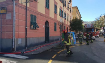 Santa Margherita, principio d'incendio in un palazzo