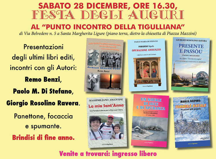 Domani festa d’auguri alla Tigulliana di Santa Margherita