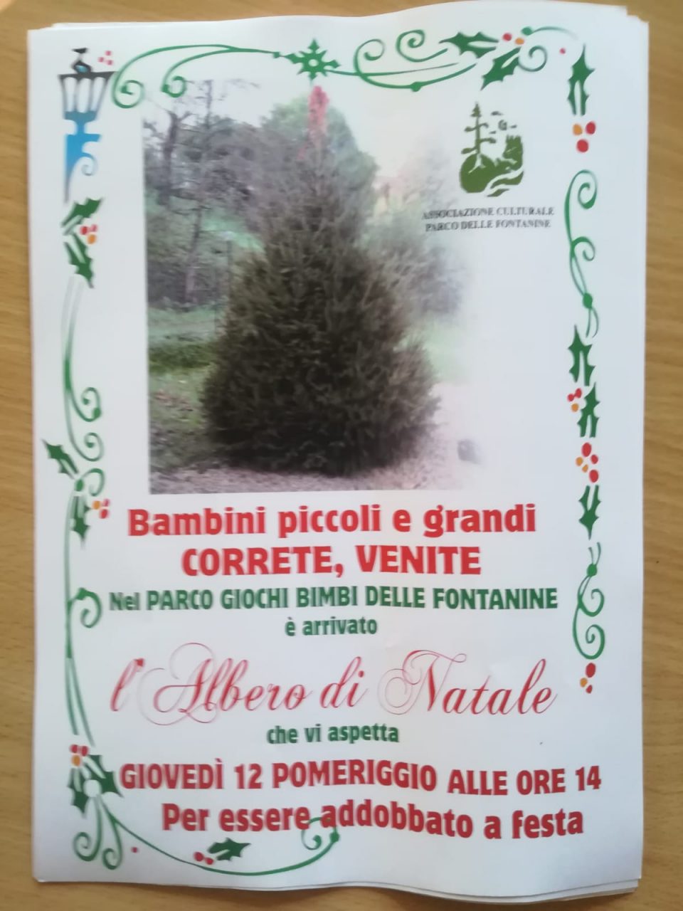 Festa con l’Associazione Parco delle Fontanine