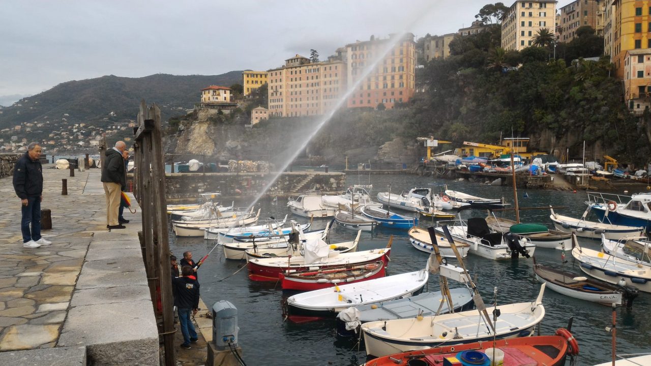 Camogli: esercitazione antincendio in porto
